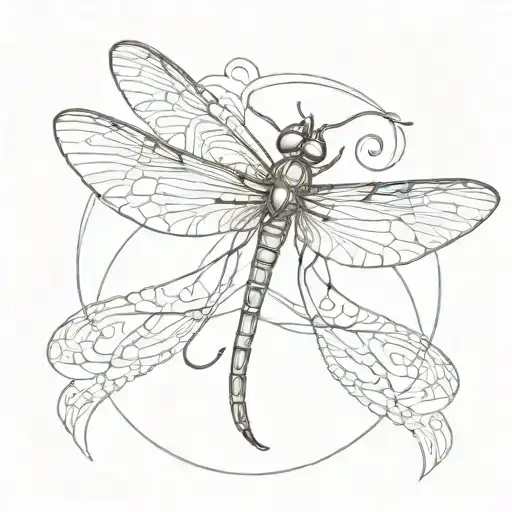 Dragonfly With Infinity Symbol Formed