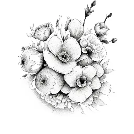 November And April Birth Flowers Bouquet