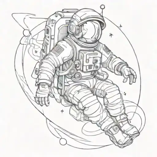 Astronaut Floating In Space