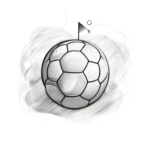 A Sketch-style Illustration Of A Soccer Player With The Apple Logo As Their Face