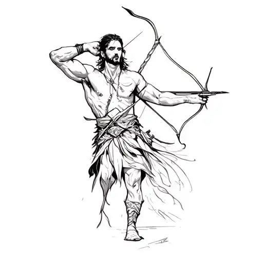 A Man With A Bow And Arrow