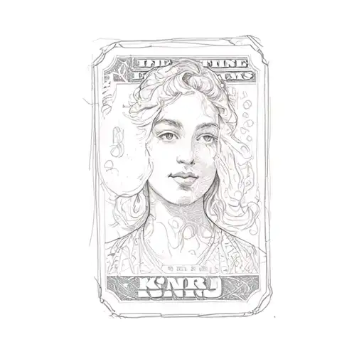 A Woman's Face On A Piece Of Money