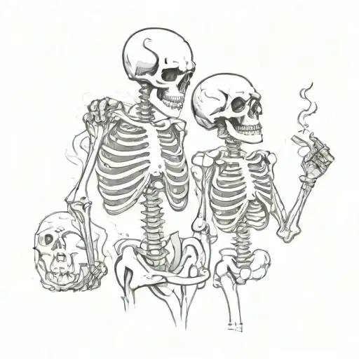 Cartoon Skeleton Duality Smoking