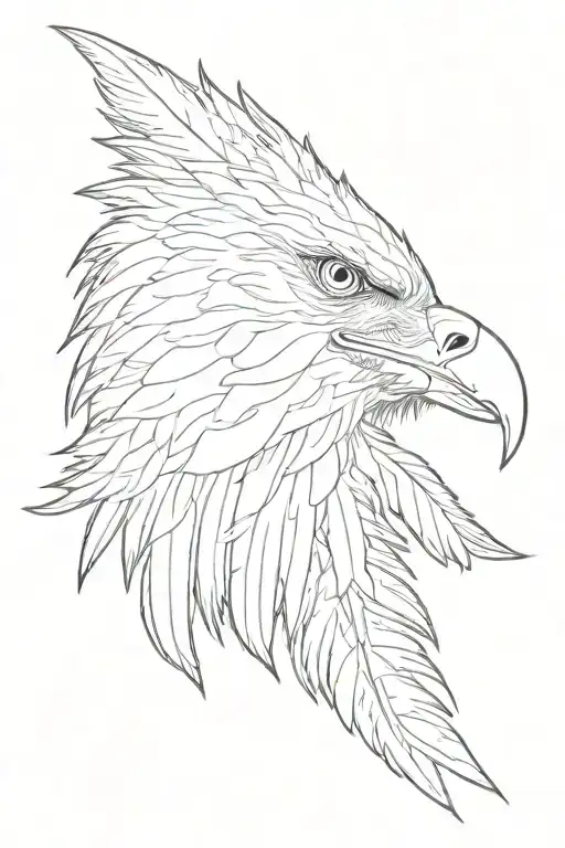 Eagle And Feather Feather Feather