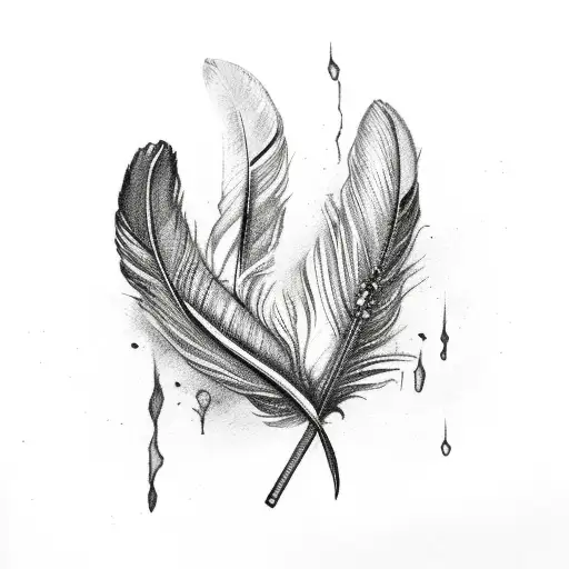 Feather With Blood On It