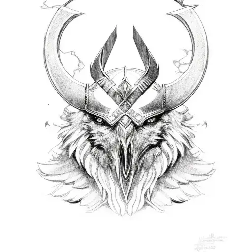 Odin Sword And Raven