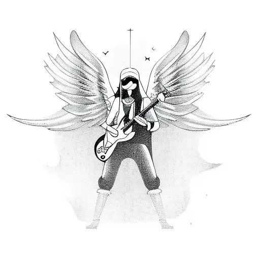 Angel With Electric Guitar