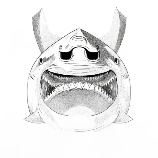 Shark Front View Teeth