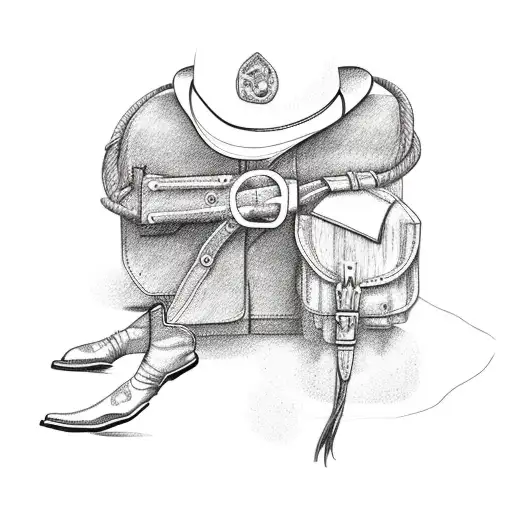 Rustic Cross With Lasso And Cowboy Boots