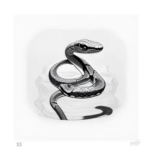 Snake Wraped Around Cross