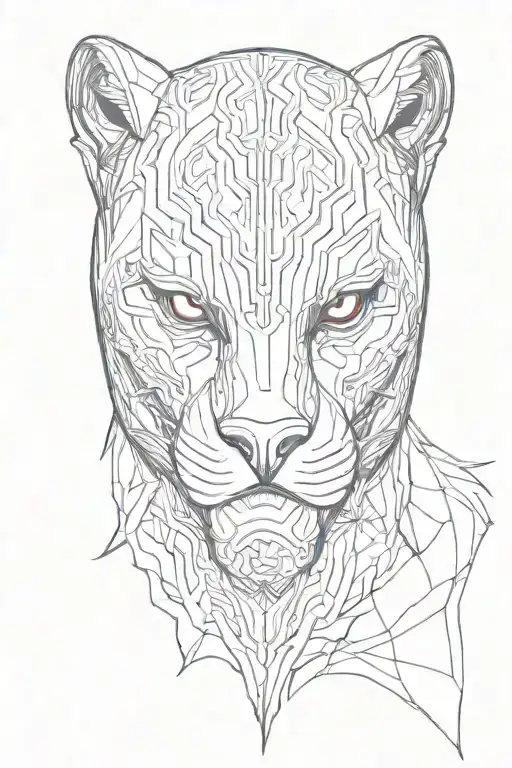 All Black Panther Red Eyes