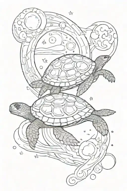 Moon And Turtle