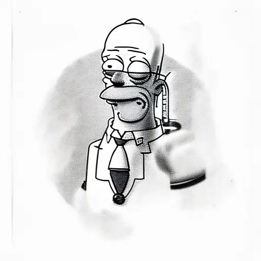 Fish Sleeve With Homer Simpson