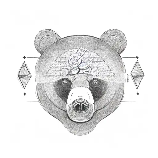 A Bear Wearing A San Diego Hat Surrounded By Money Symbols
