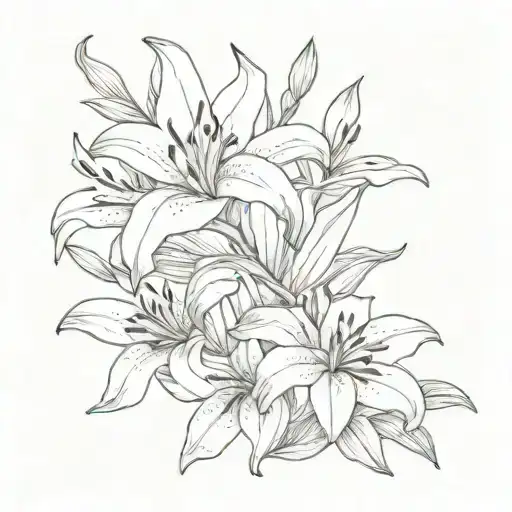 Lily And Laurel Flower Growing