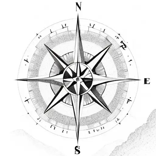 Compass In The Top Of Mountains