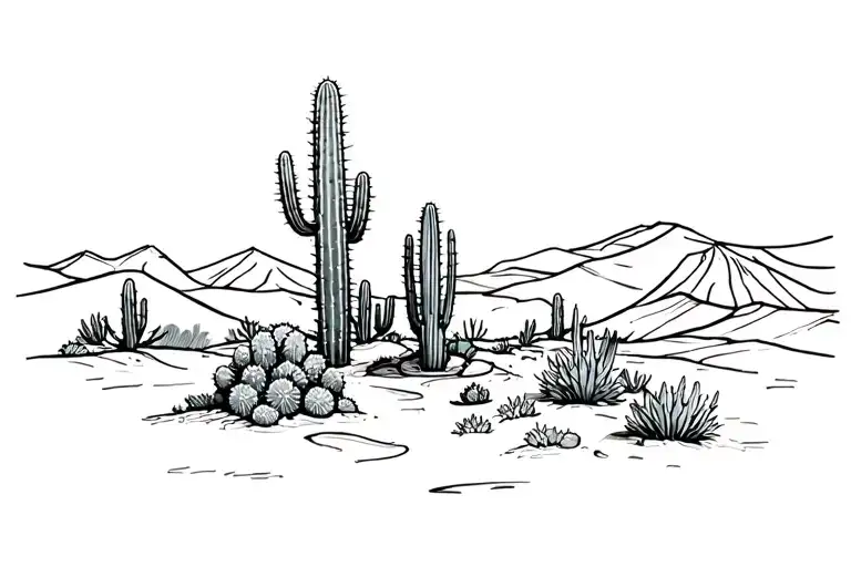 Cactus In The Desert