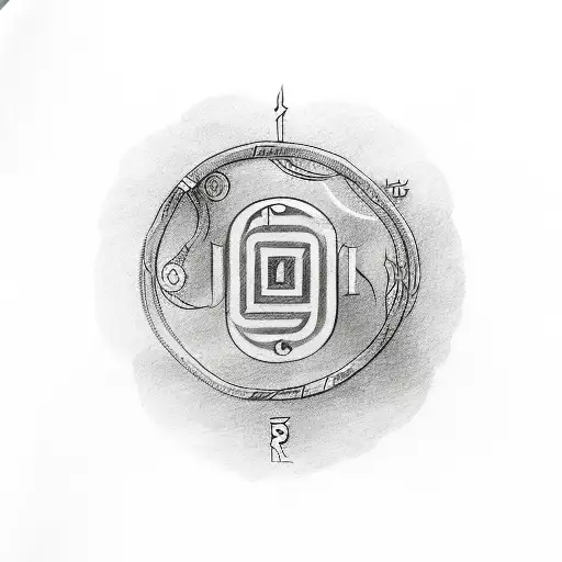 A Chain Of Scandinavian Runes Forming The Outline Of A Book