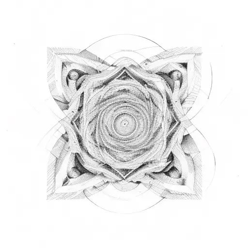 Fibonacci Spiral Black Line