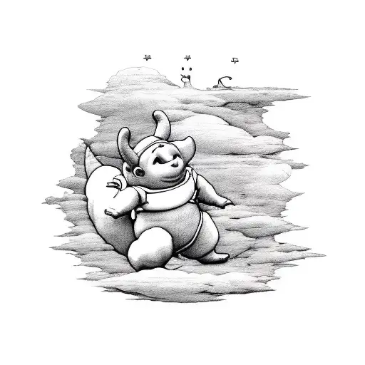 Sleeping Tinky Winky On A Cloud