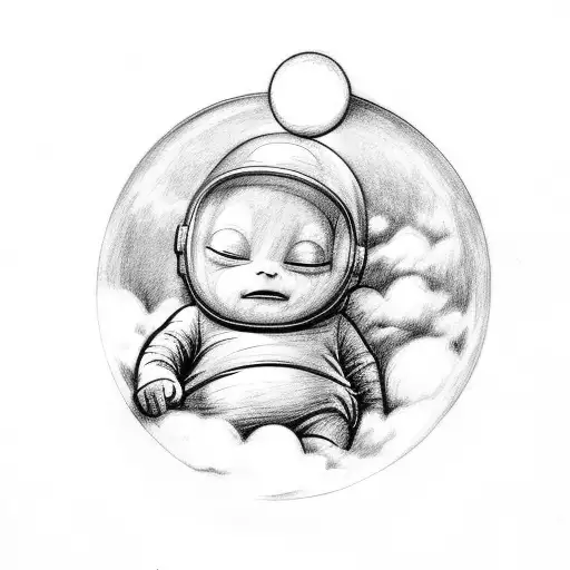Sleeping Teletubbie On A Cloud