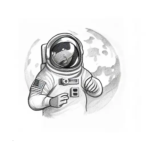 An Astronaut Playing A Videogame On The Moon