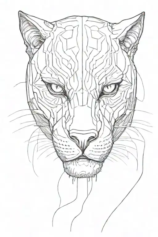 All Black Panther Red Eyes