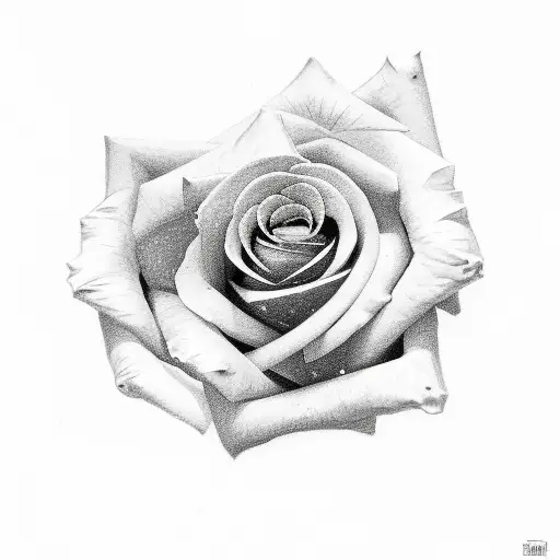 Rose With Holly Next To It