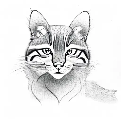 Asian Wild Cat Full Body