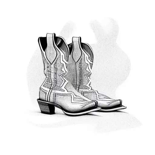 Rustic Cross With Lasso And Cowboy Boots