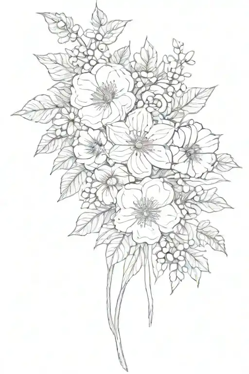 October And December Birth Flower Bouquet