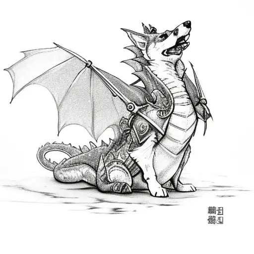Corgi In A Dragon Costume