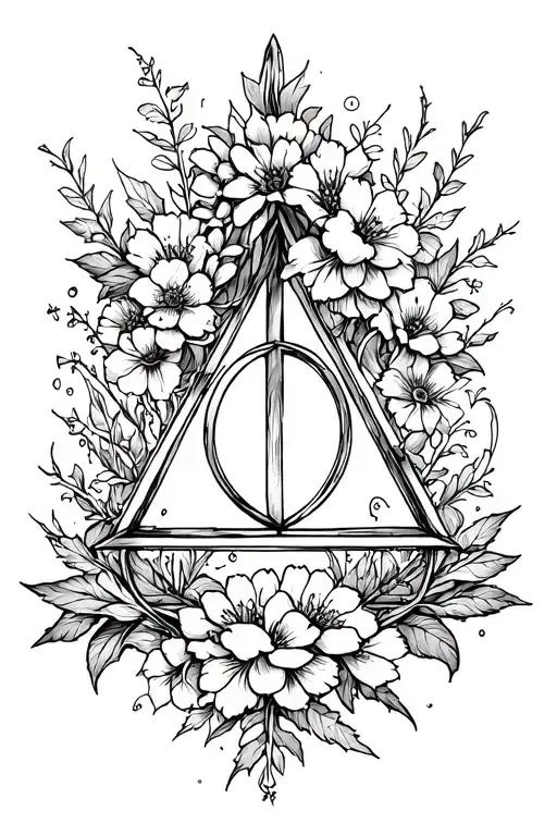 Harry Potter Deathly Hallows Symbol Flowers
