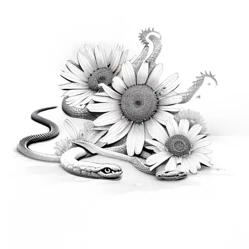 Snake With Daisys
