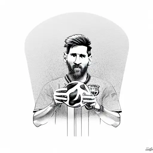 Messi Holding A World Cup With World Cup Winning Date