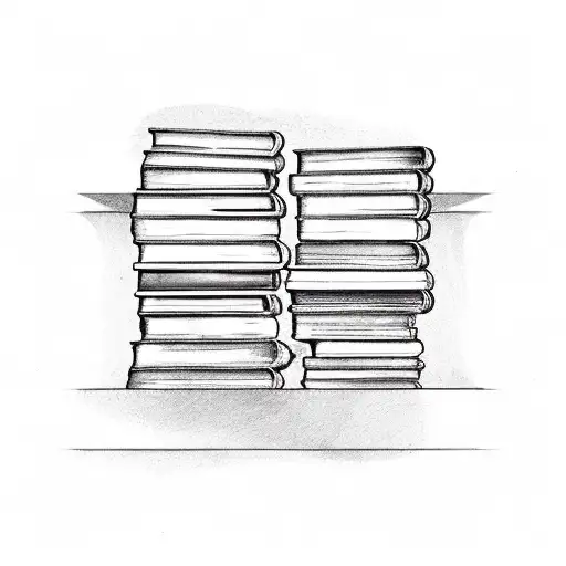 A Library Shelf Filled With Books And A Sword Leaning Against It