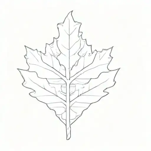 Oak Leaf On Shiel