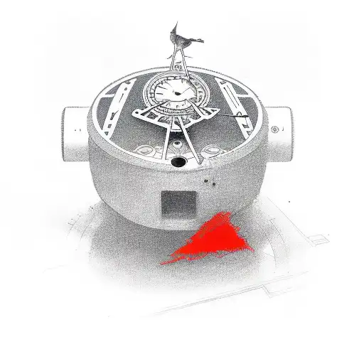 Clock And Subwoofer With Red Accent