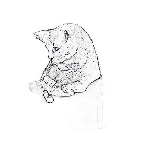 A Black Cat And A White Cat