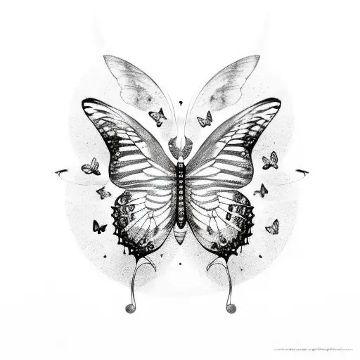 Butterfly With Moon In Wings