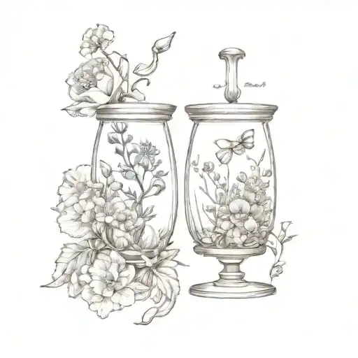 Wild Flowers Hour Glass Young To Old Face Pisces All Elements Of The Earth