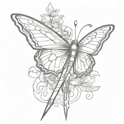 Butterfly With Dagger