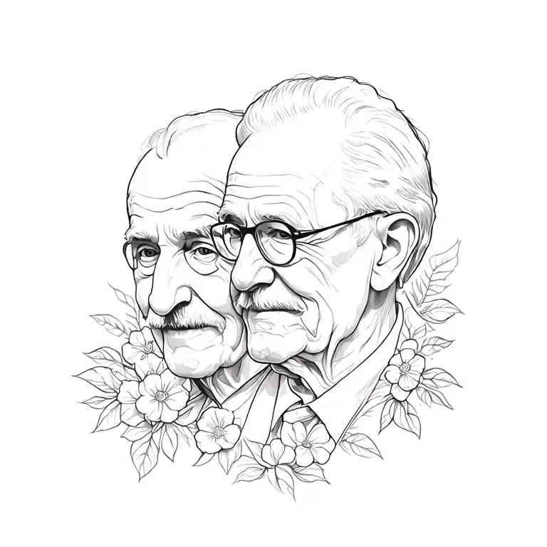 A Tattoo Designed In Memory Of My Grandpa And Dad