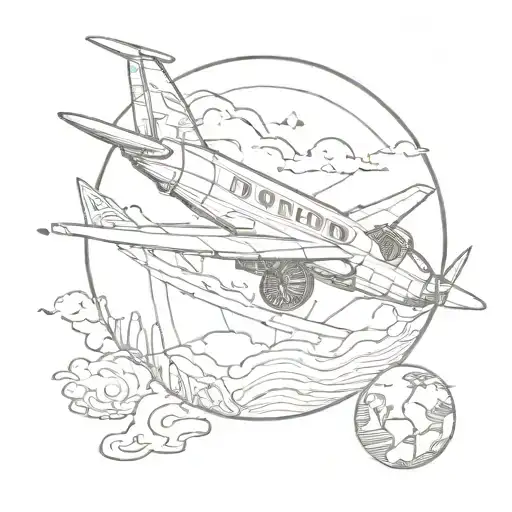 Airplane And Earth