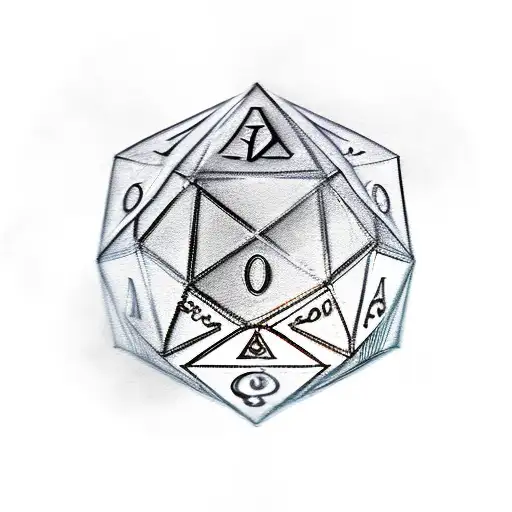 A Quill Pen And A 20-Sided Dice Symbolizing The Client's Love For Writing And Rpgs