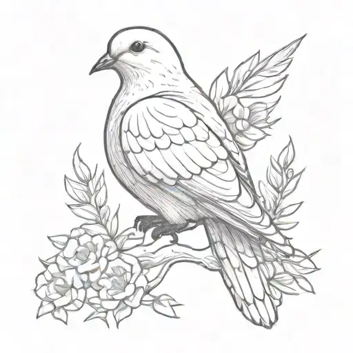 Dove Tattoo Design Featuring Cmu