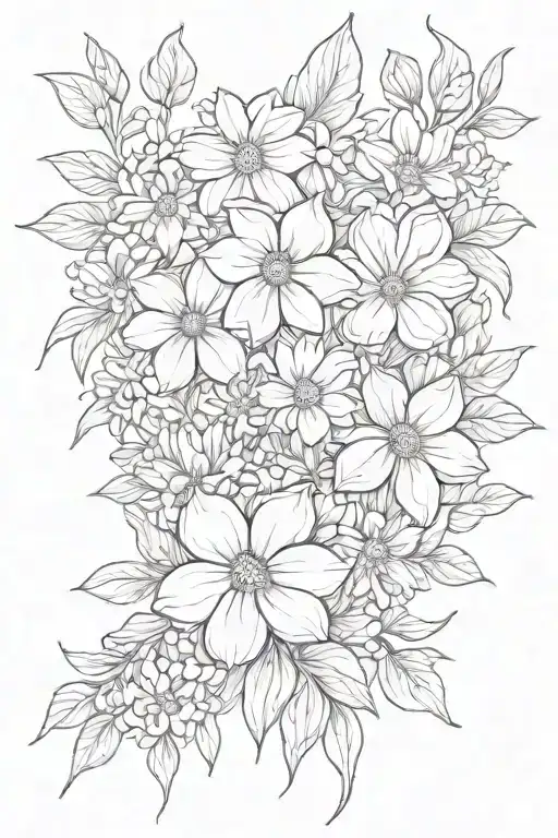 Marigold Daisy Daffodil And Clover Bouquet