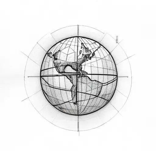 Atlas Holding The Earth Geometric