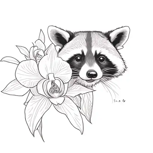 Orchid And Raccoon