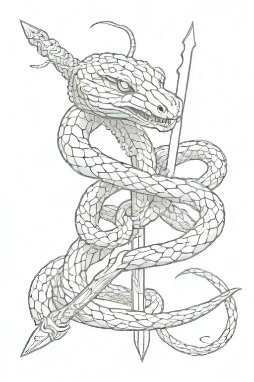 Snake With Sword